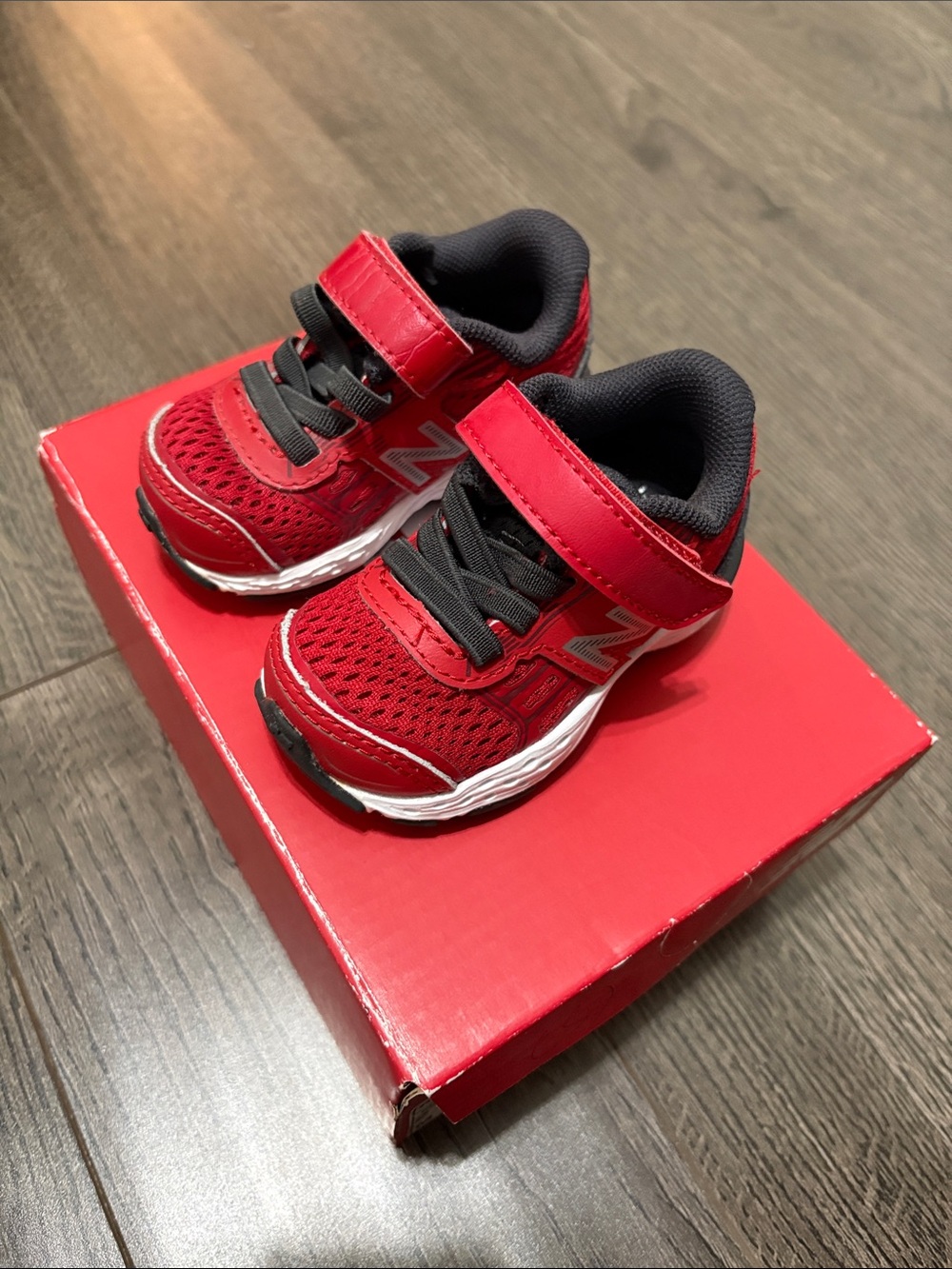 New Balance Red Athletic Sneakers with Strap
